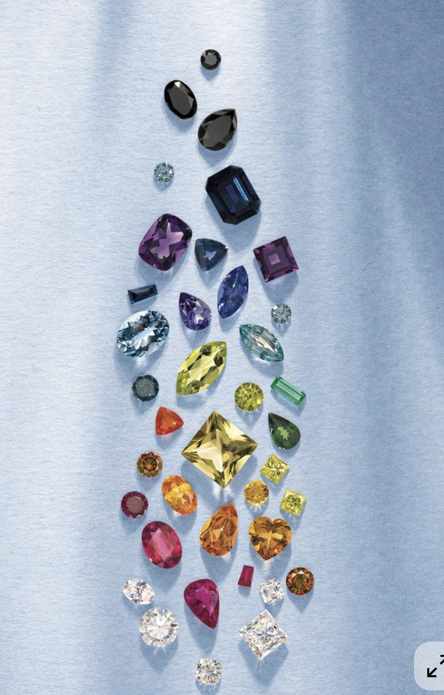 Selection of colourful gemstones